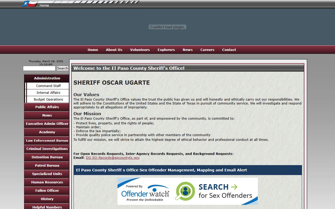 El Paso Jail Mugshots