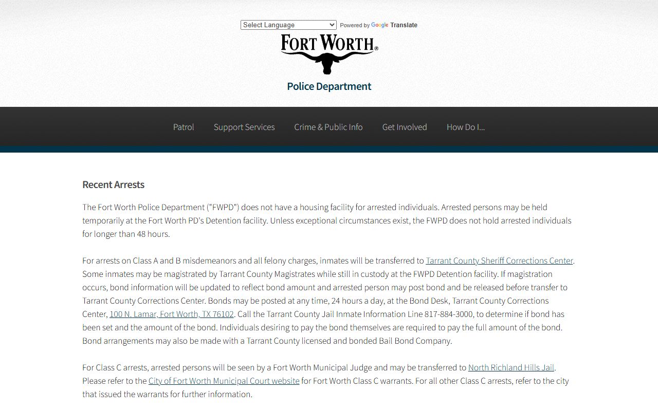 Fort Worth Jail Mugshots