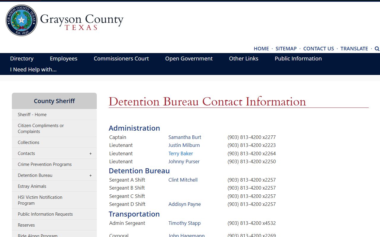 Grayson County Jail Mugshots