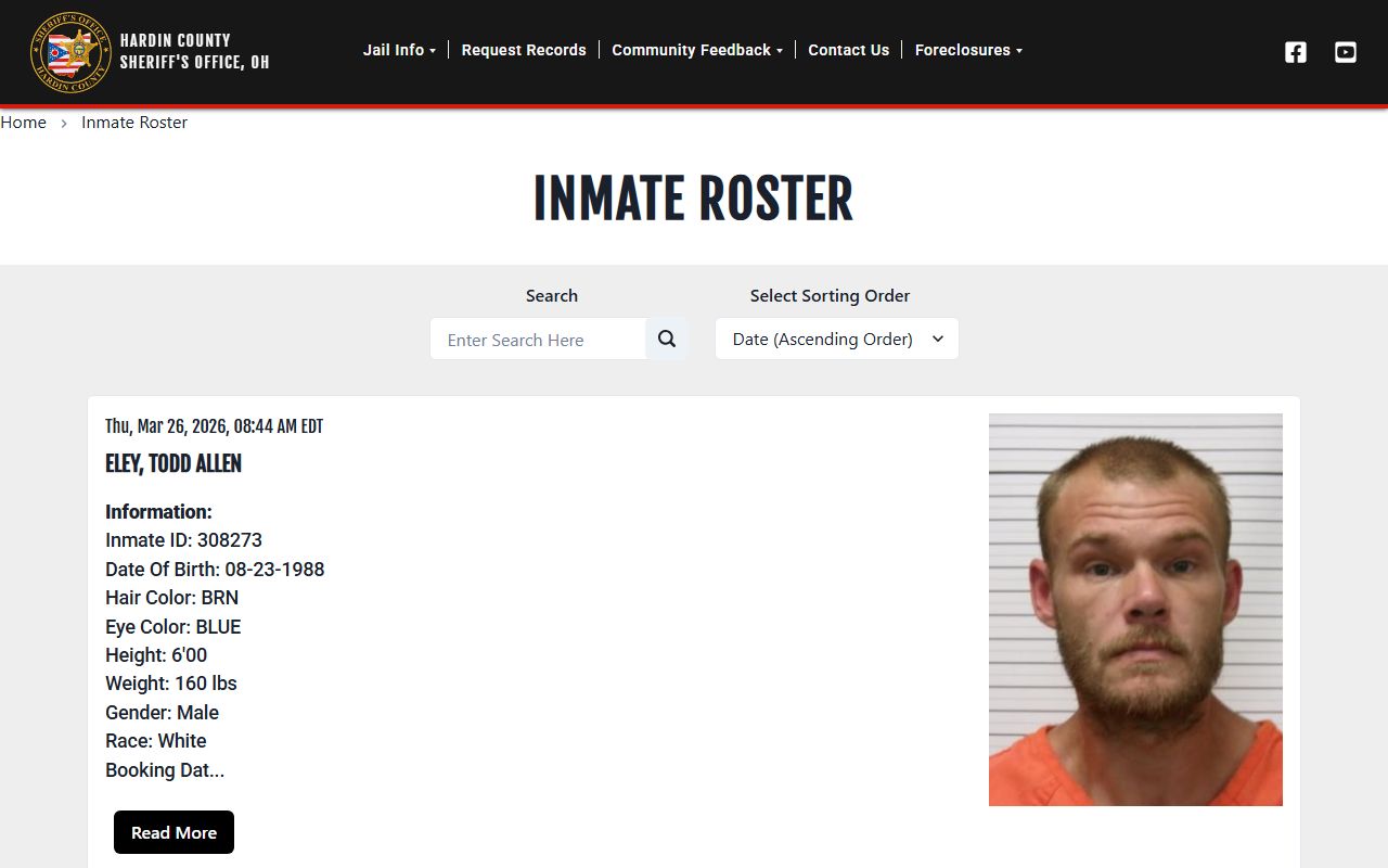 Hardin County inmate roster - Hardin County jail mugshots