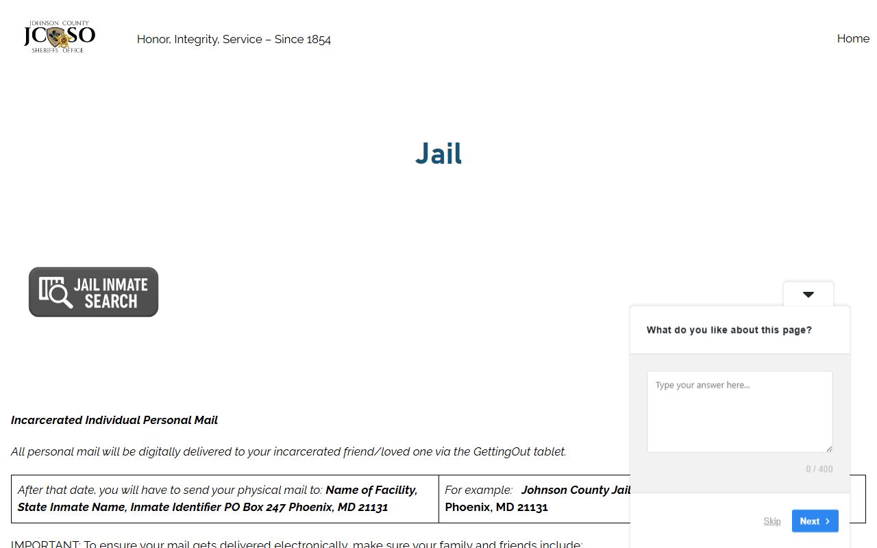 Johnson County Jail Mugshots