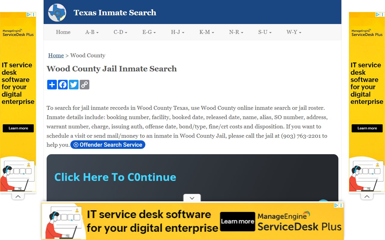 Wood County Jail Mugshots Inmate Search