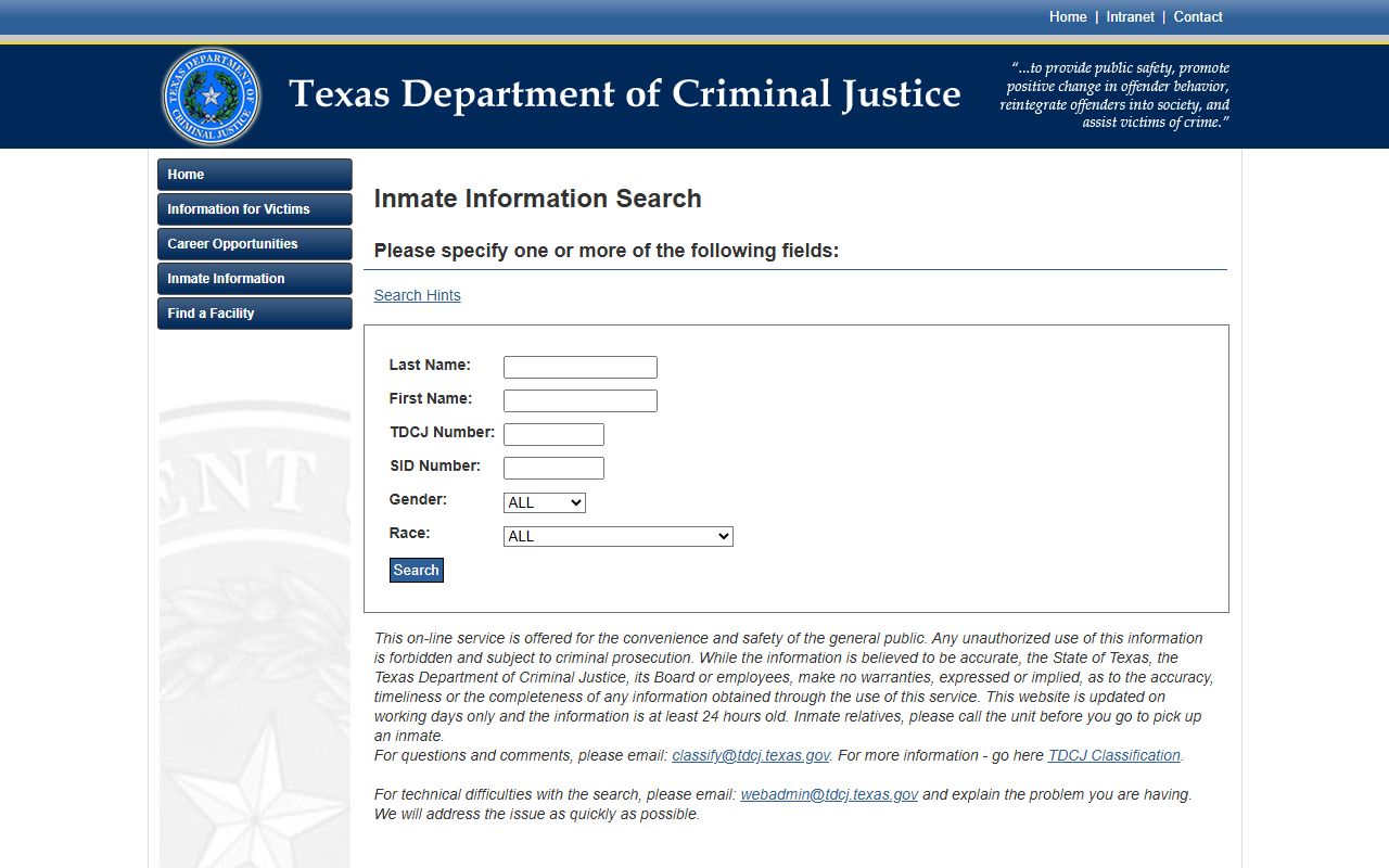 TDCJ Offender Search - Texas Jail Mugshots