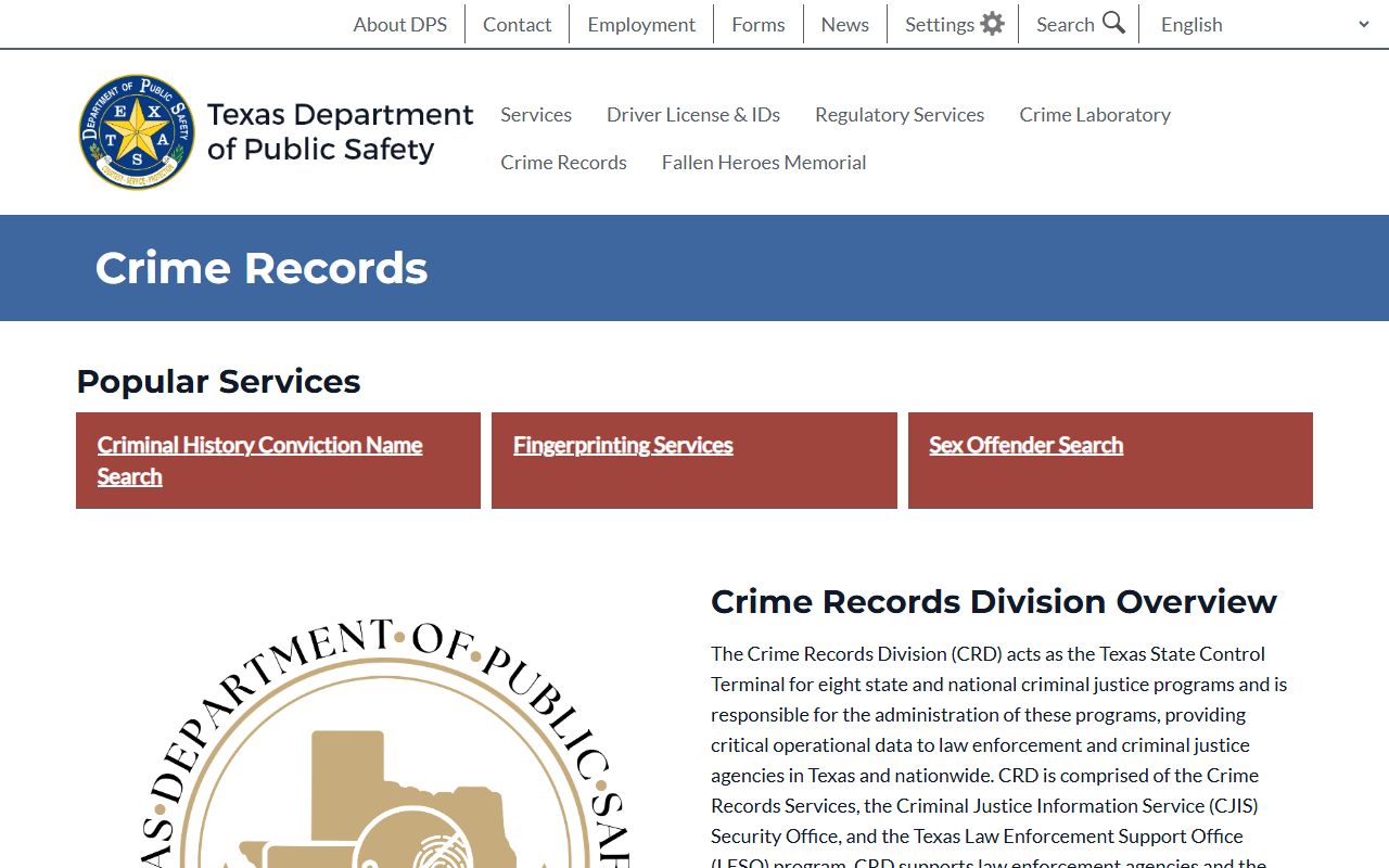 Texas DPS Crime Records Division - Texas Jail Mugshots